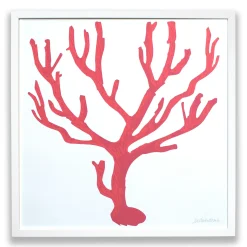 Cheap Art Print - Italian Red Coral Print - Sale! Square