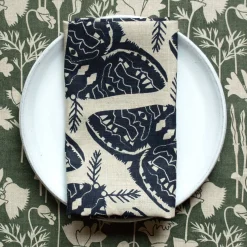Online Black Moths Napkins Yardage
