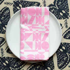 New Cool Black Moths 100% Linen Tea Towel Yardage