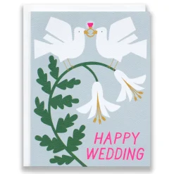 Discount Doves Happy Wedding Note Card Congratulations & Wedding