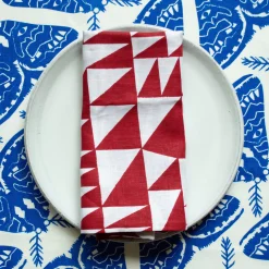 Online Electric Blue Moths Napkins Yardage
