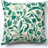 Clearance Emerald Green Wildflowers 100% Linen Pillow Cover Pillows