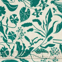 Clearance Emerald Green Wildflowers 100% Linen Pillow Cover Pillows