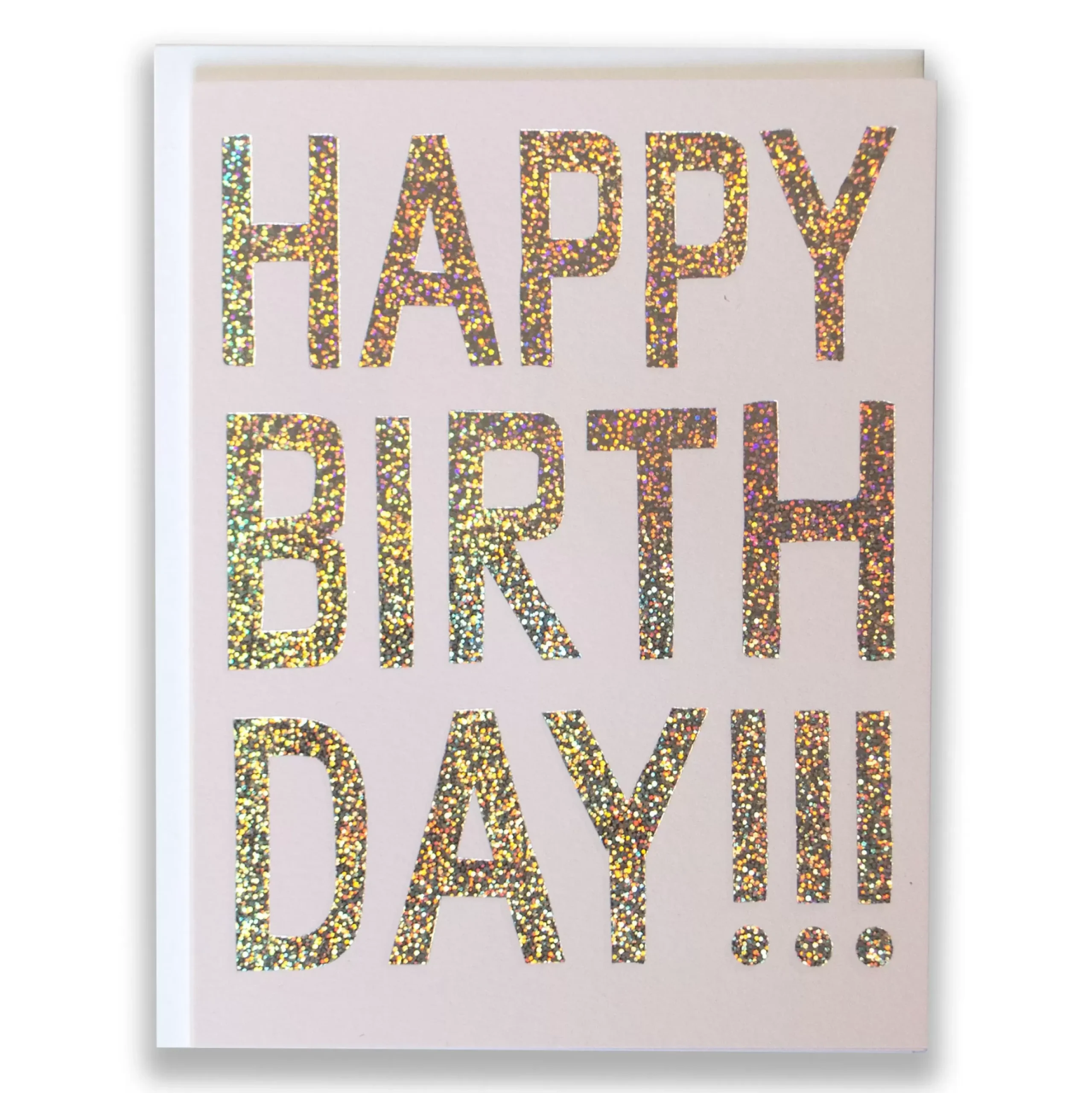 Hot Glitter Hologram Foil Birthday Card Metallic Foils