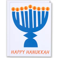 Hot Hanukkah Menorah Card Holiday