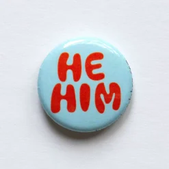 Best He/Him Pronoun 1" Button Pins & Buttons