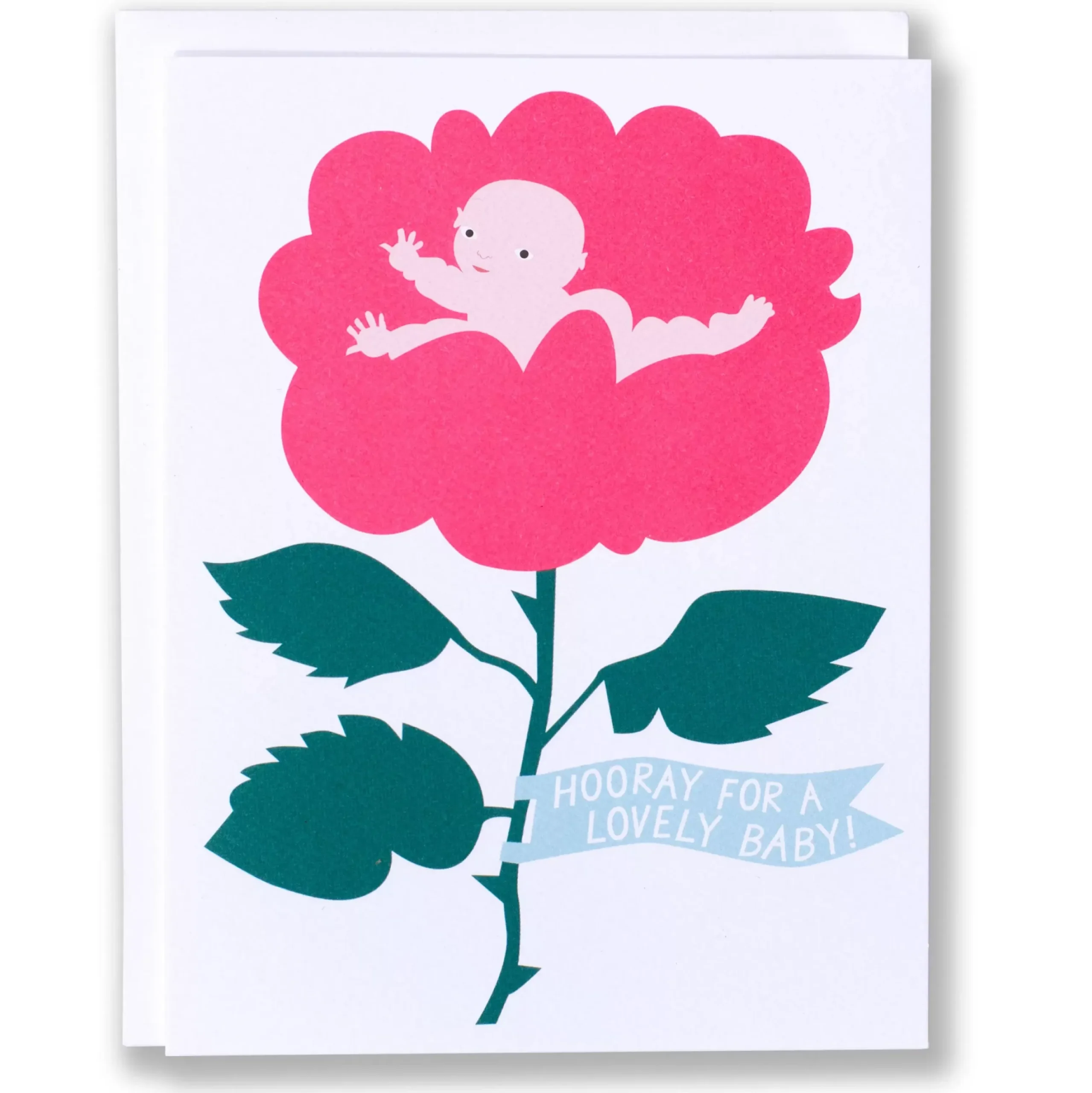 Fashion Hooray For A Lovely Baby Bloom Note Card Baby