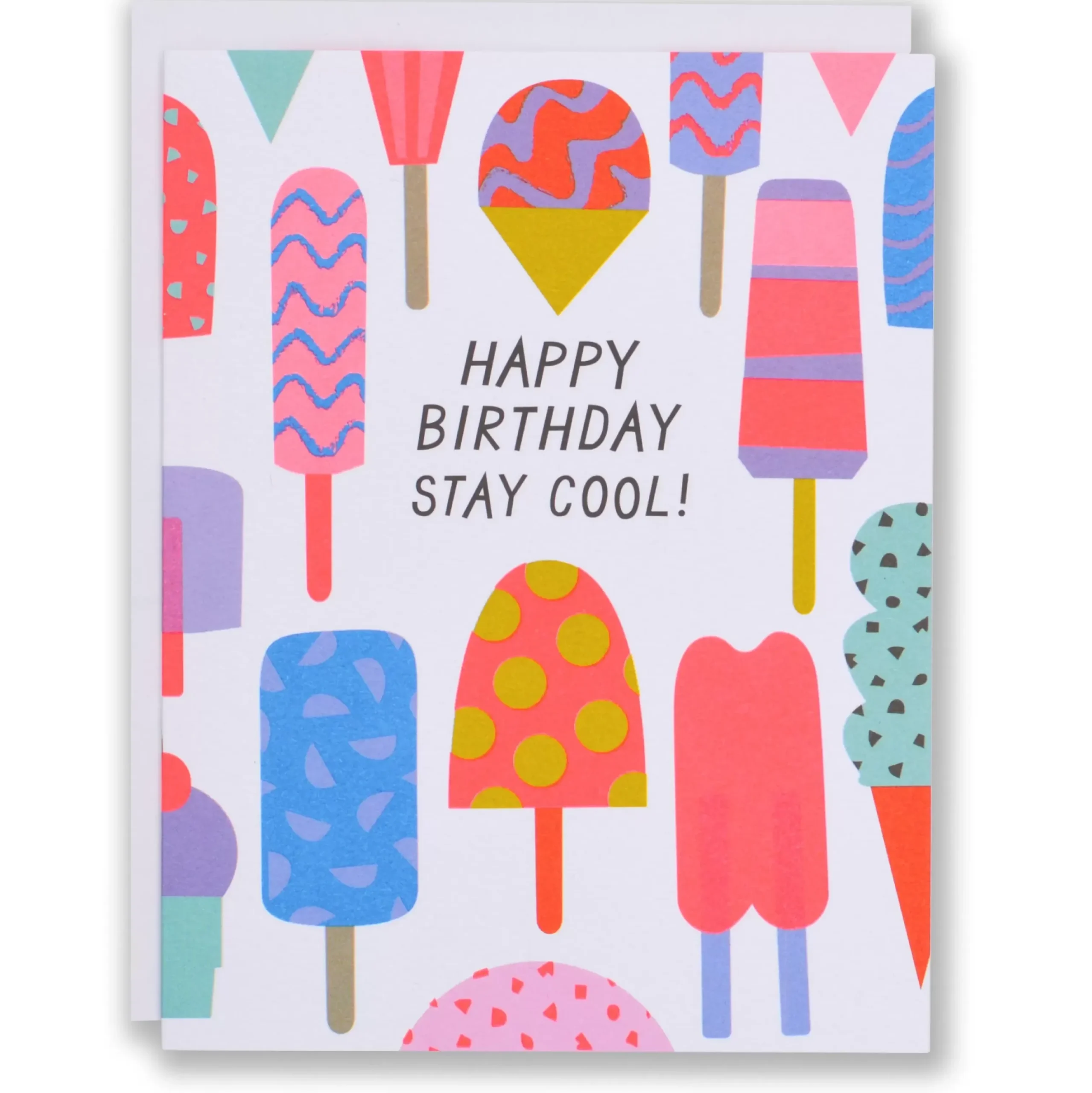 Fashion Icy Treats Happy Birthday Stay Cool Card Birthday