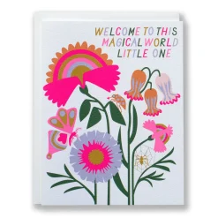 Clearance It's A Magical World Note Card For A Baby Baby