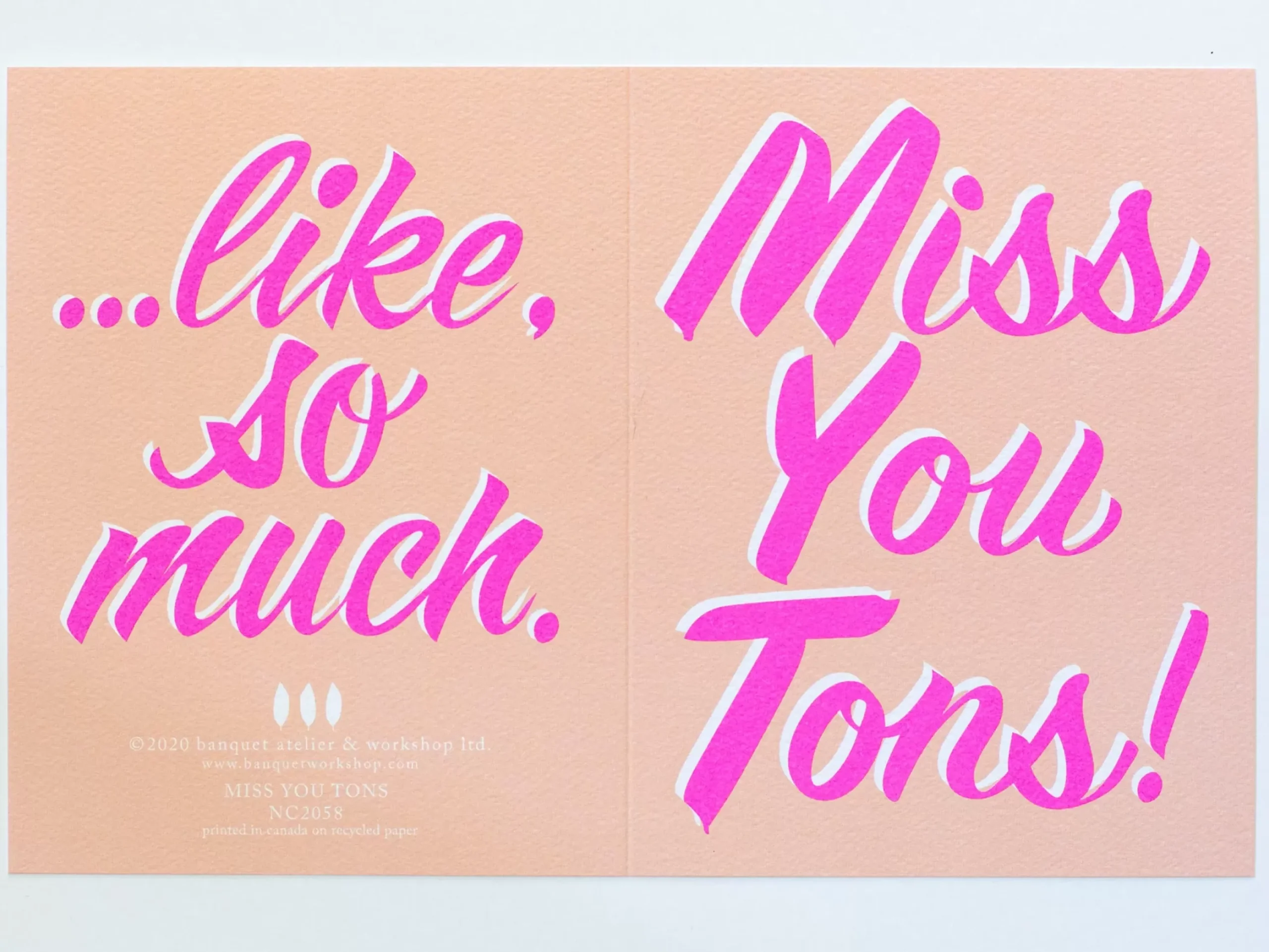Outlet Miss You Tons - Note Card Friendship