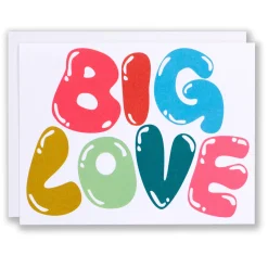 Fashion Multi-Coloured Big Bubble Love Note Card Humour & Love