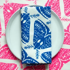 Outlet Neon Pink Moths 100% Linen Tea Towel Tea Towels