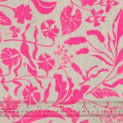 Online Neon Pink Wildflowers Linen Napkins Napkins