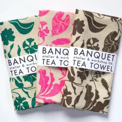 Best Neon Pink Wildflowers Linen Tea Towel Tea Towels