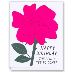 Outlet Neon Rose Birthday Note Card Birthday