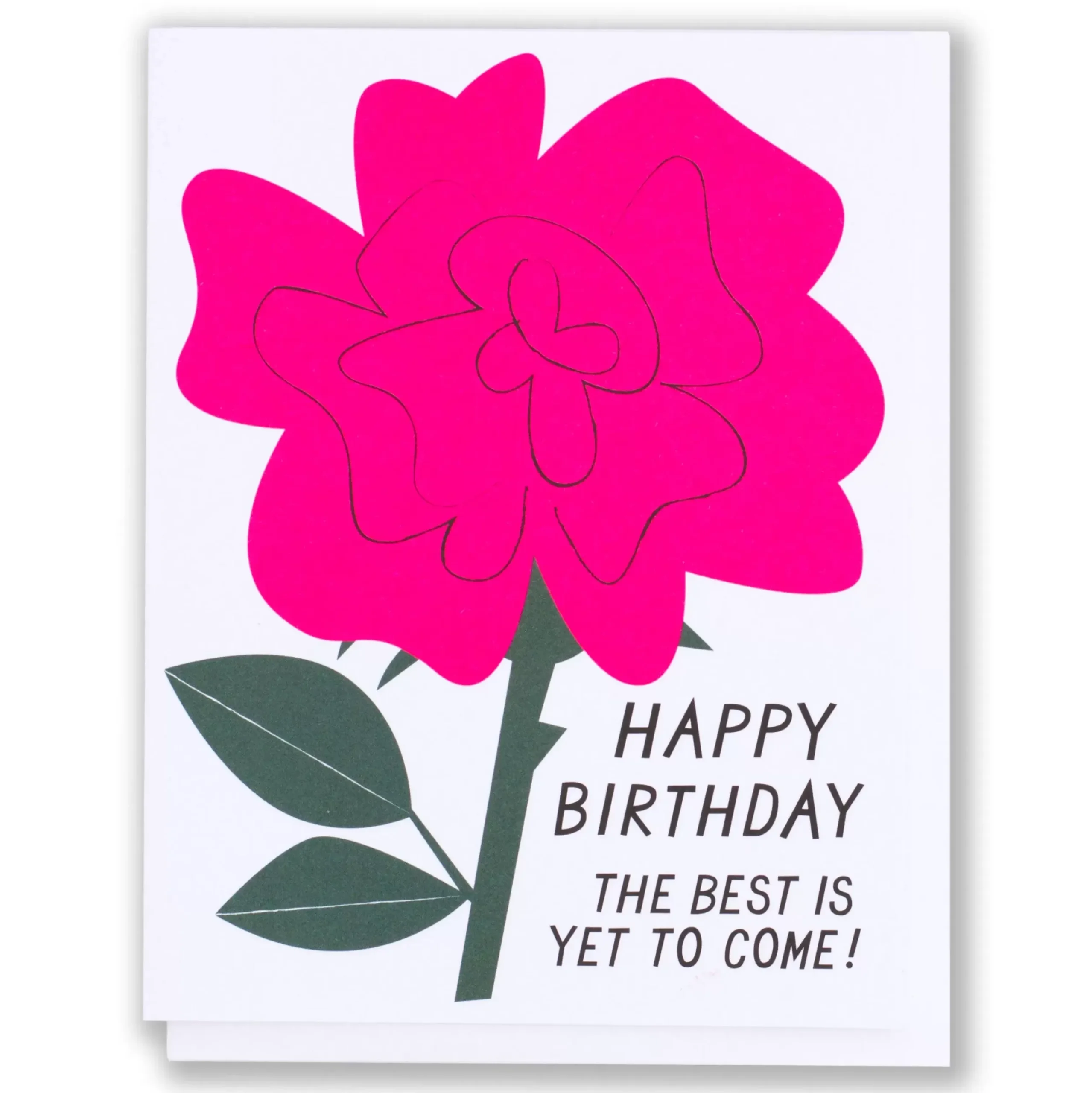 Outlet Neon Rose Birthday Note Card Birthday