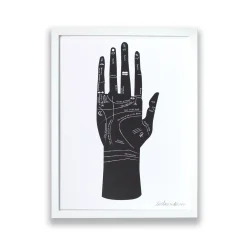 Discount Palmistry Hand Art Print - Black And White Wall Art Small