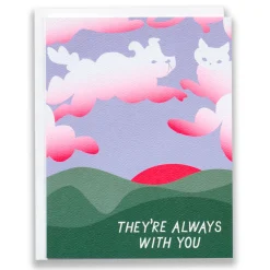 Shop Pet Condolence Note Card With Clouds Sympathy