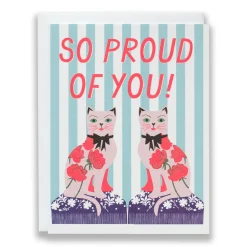 Cheap Proud Of You Cats Note Card Housewarming