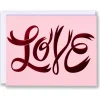 Online Red Foil Love Card Thank You