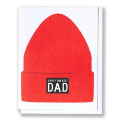 Fashion Simply The Best Dad - Red Toque - Father's Day Card Dad & Mom