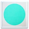 New The Aqua Green Sun Screenprint Square