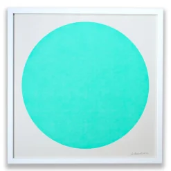 New The Aqua Green Sun Screenprint Square