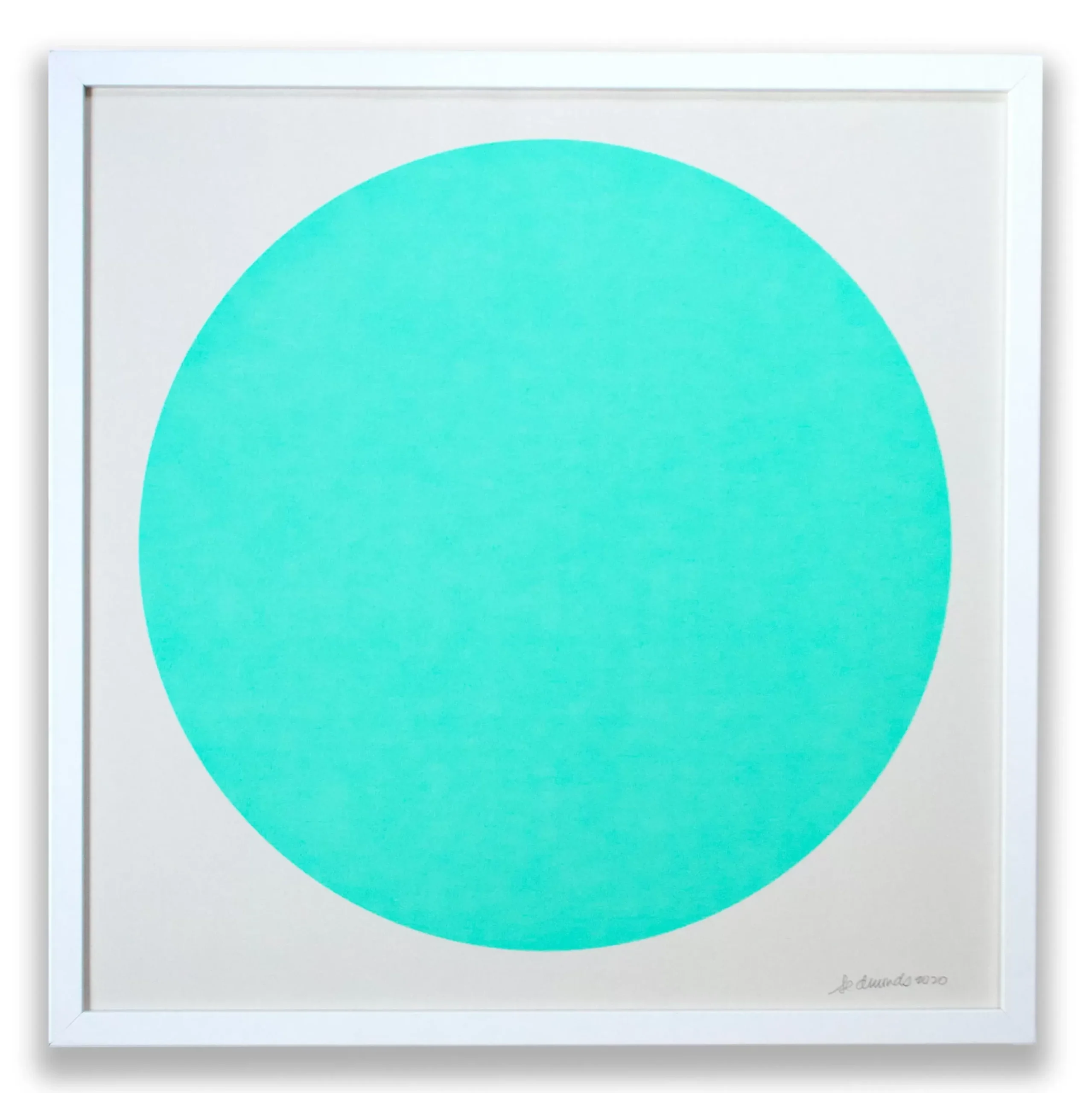 New The Aqua Green Sun Screenprint Square