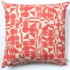 Cheap Tomato Soup Geometrics Screenprinted 100% Linen Pillow Cover Yardage