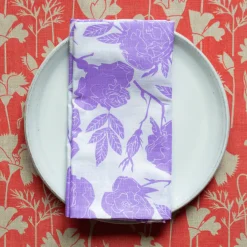 Hot Tomato Soup Poppies 100% Linen Tea Towel Yardage